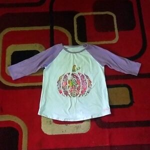 Purple and White Kids Pumpkin Shirt